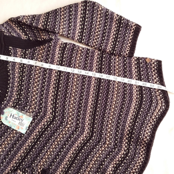 NWT Hatley Chelsie Sweater Charcoal Chevron Blue - Picture 2 of 14